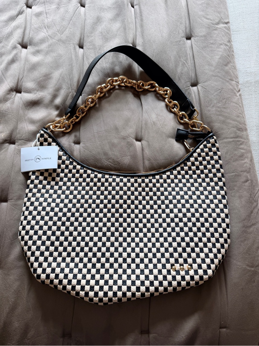 Pretty Simple Sienna Slouchy Woven Shoulder Bag NWT
